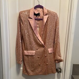 Endless Rose Sequin Blazer - Pink